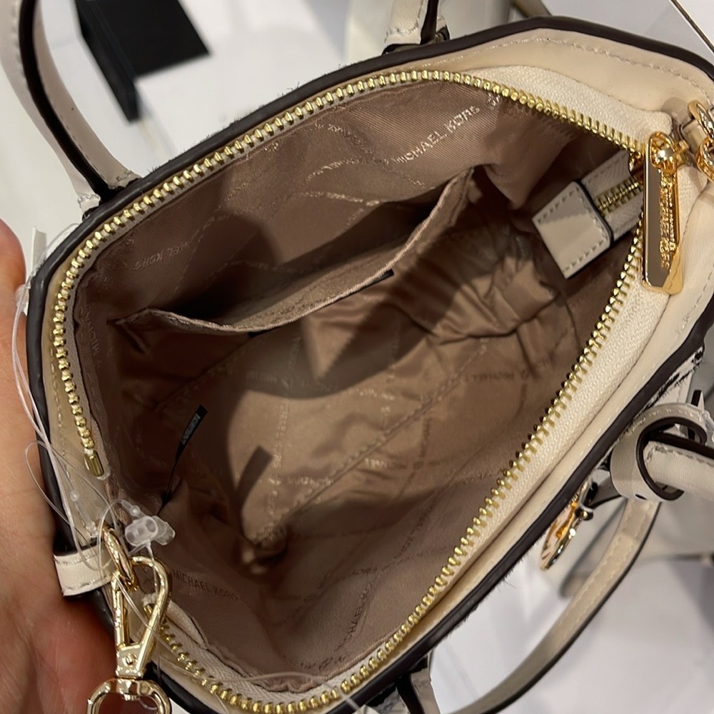 Avril Extra-Small Cheetah Print Calf Hair and Leather Satchel LT CRM MUL… - Picture 5 of 16